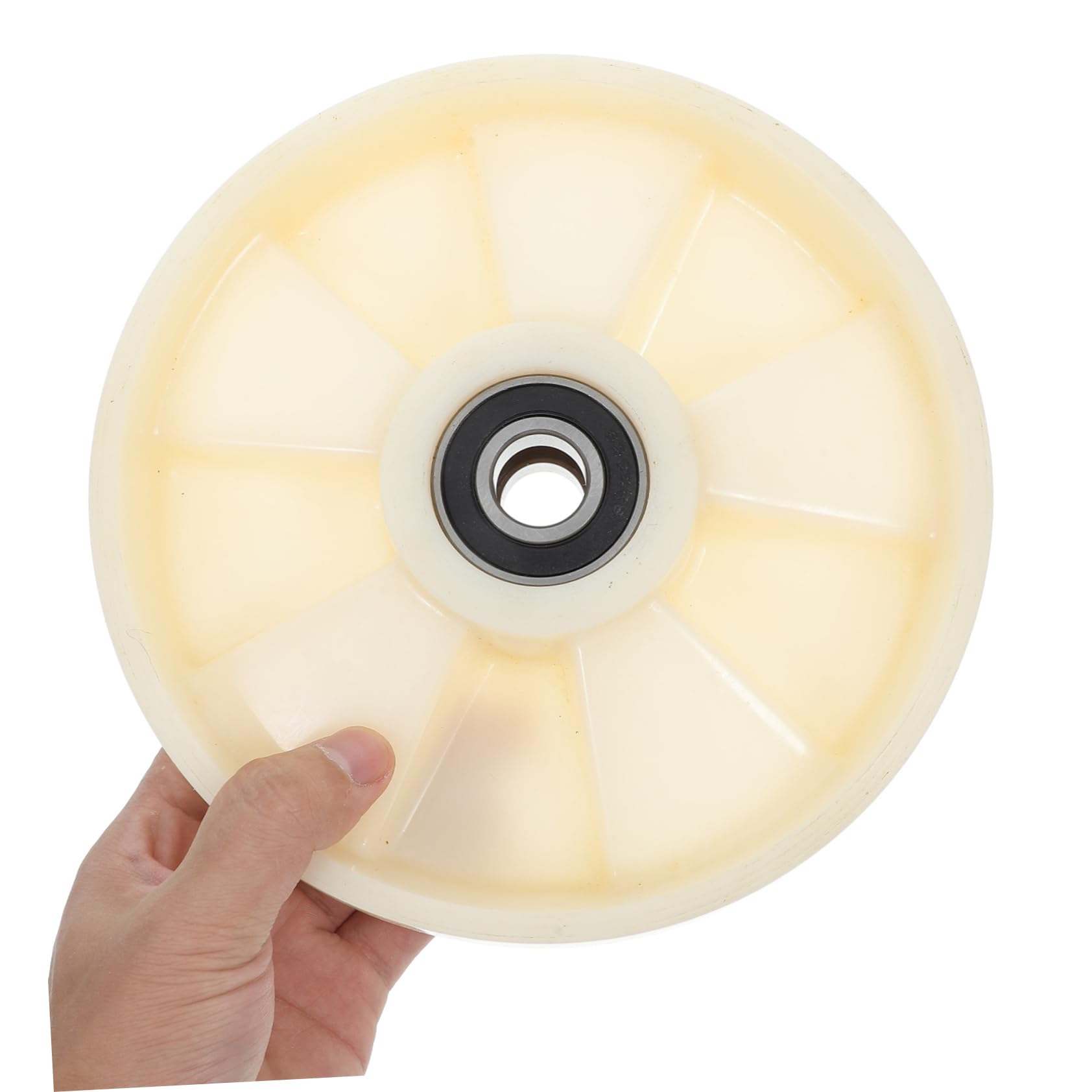 Abaodam Nylon Lenkrolle für Manuellen Hubwagen mit Kugellager 200x50 Mm Achse 47mm Langlebig Geeignet für Logistikzentren und Supermärkte