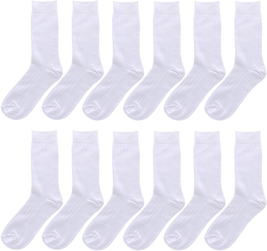 Gelante 12 Pairs Mens Funny Crazy Colorful Dress Crew Sock