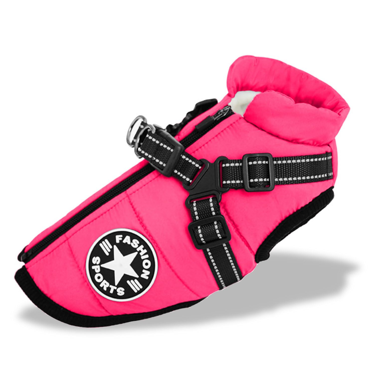 RUVE Pawbibi Sport - Waterproof Winter Jacket with Built-In Harness, 2024 Pawbibi Jacket, Pawbibi Dog Jacket with Harness, Waterproof Windproof Dog Winter Warm Coats for All Dogs/Cats