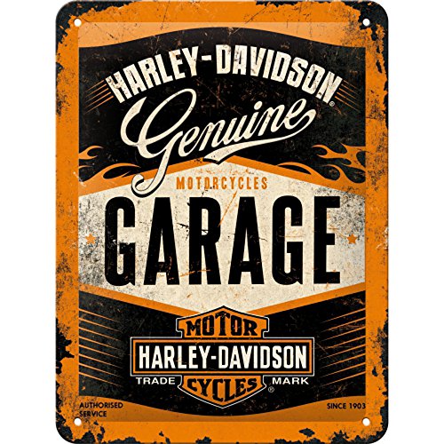 Nostalgic-Art Cartel de Chapa Retro Harley-Davidson Garage –...