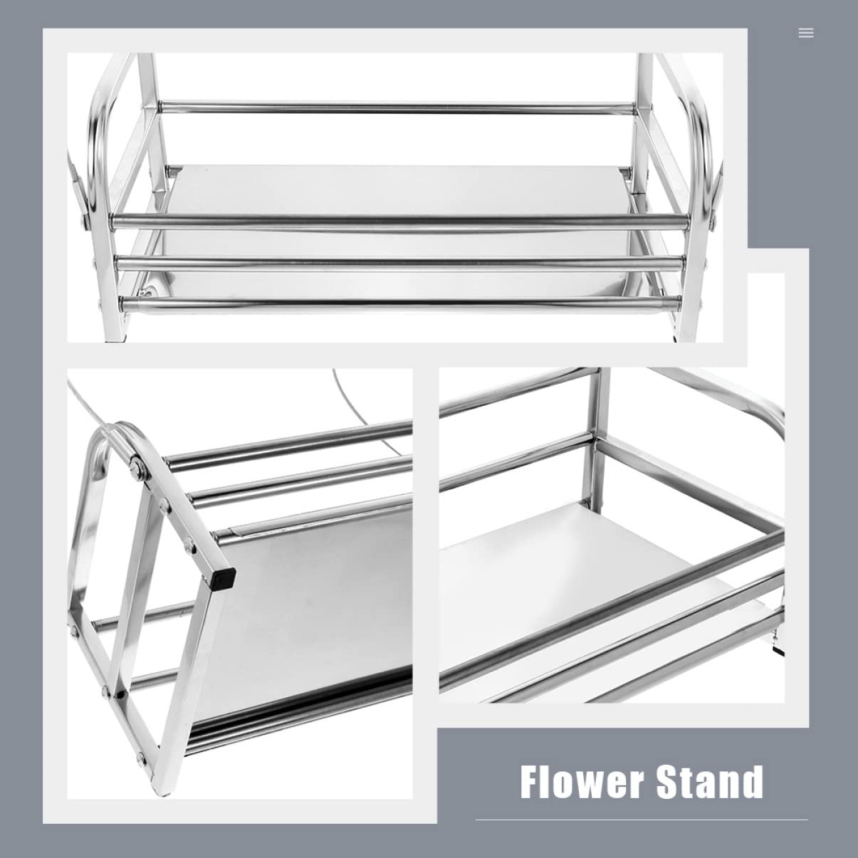 Abaodam Patio Railing Shelves Plant Pots Holders Indoor/Outdoor Guardrail Hanging Flowerpot Stands Easy to Use