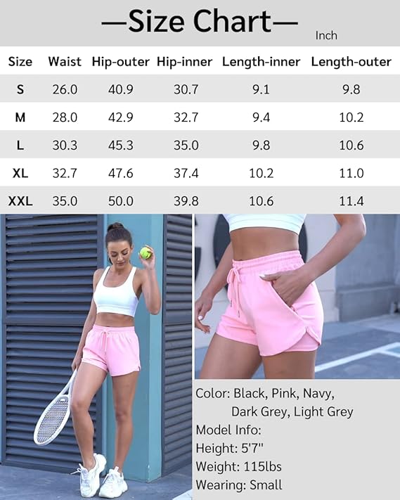 Women's running shorts with a liner are designed to provide comfort and support during physical activities such as running, working out, or practicing yoga. The built-in liner helps prevent chafing and offers added coverage and security while you exercise. The shorts are typically made of moisture-wicking materials to keep you dry and comfortable during your workout.