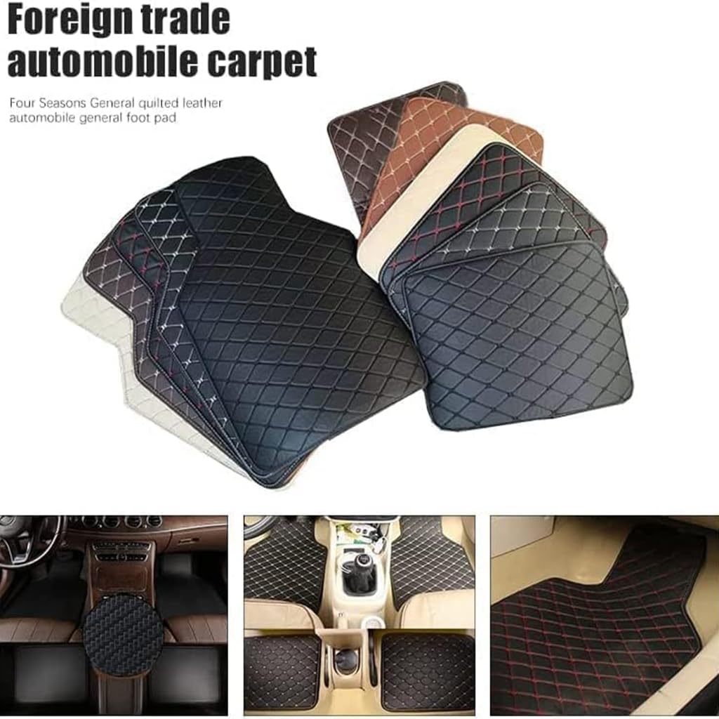 Tappetini Auto In Pelle KAEW Per BMW X1 (2023-2025, LHD) – Set Completo Antiscivolo E Impermeabile, Colore Beige Nero