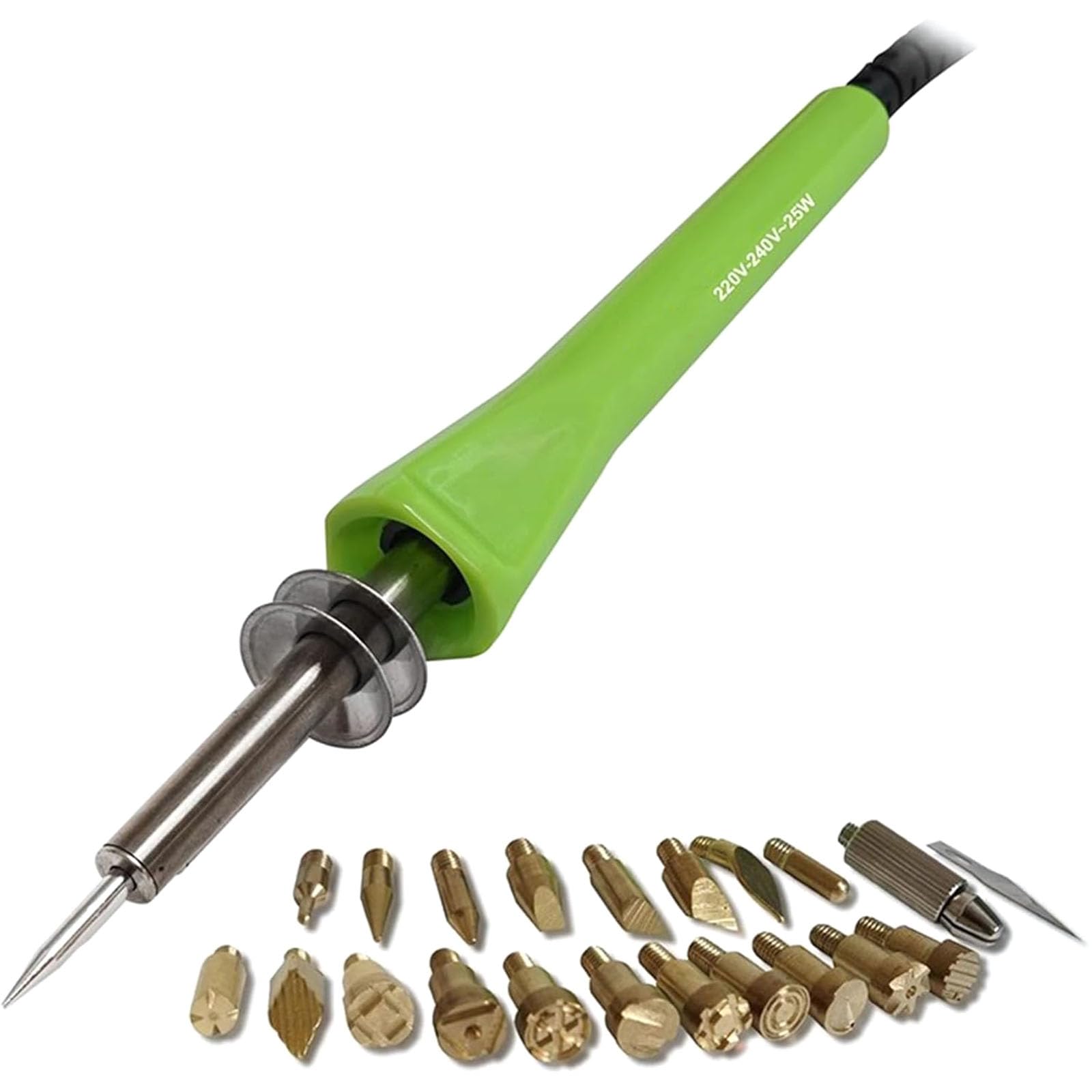 Herramienta De Pluma De Pirografía De 25 W, Kit De Quema De Madera, con 21 Puntas De Hierro, Temperatura Ajustable, Máx. 360 ℃, para Madera, Cuero, Manualidades Y Proyectos De Arte