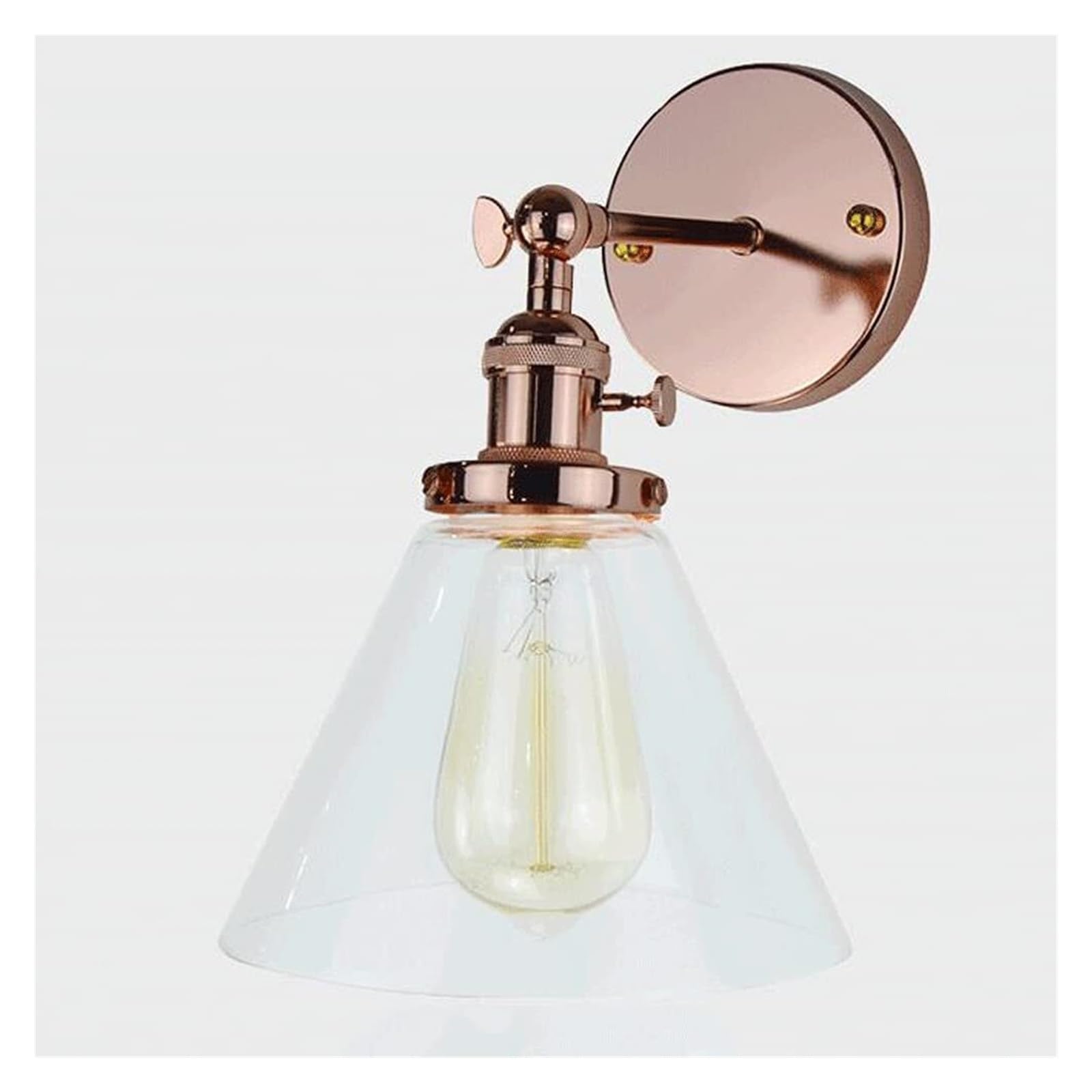 Wandleuchte For Bad/WC, Roségold, 1-flammig, Klarglas, Moderne Badezimmer-/Gäste-/Schlafzimmer-Wandleuchte, Wandleuchte Über Dem Spiegel, Nachttischleuchte