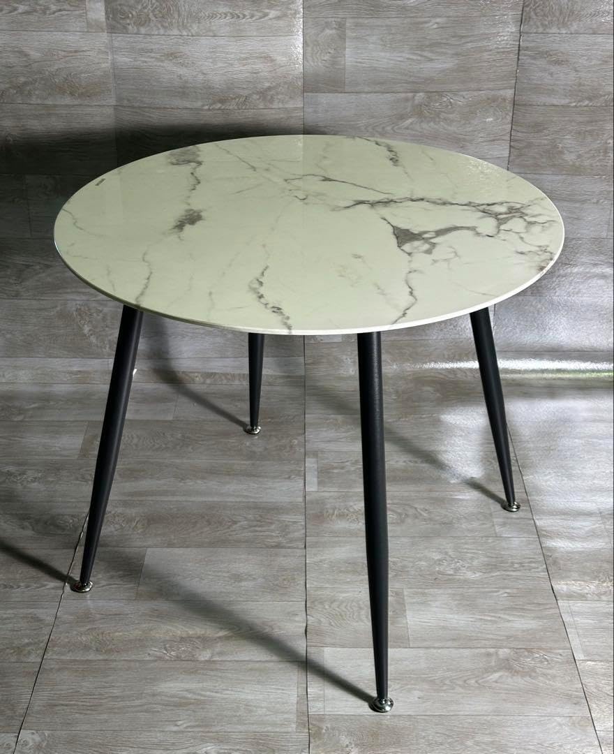 ダイニングテーブル 強化ガラス 丸テーブル コーヒーテーブル 大理石柄 ダイニングテーブル 強化ガラス 丸テーブル コーヒーテーブル 大理石柄