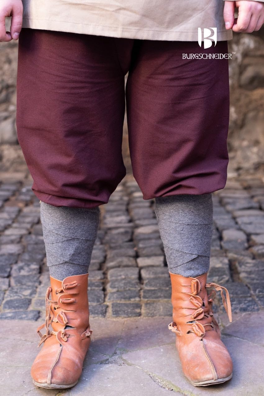 Burgschneider Viking Rus Pants Kyivan Trousers 100% Cotton - Medieval Style for Men LARP & Cosplay Reenactment