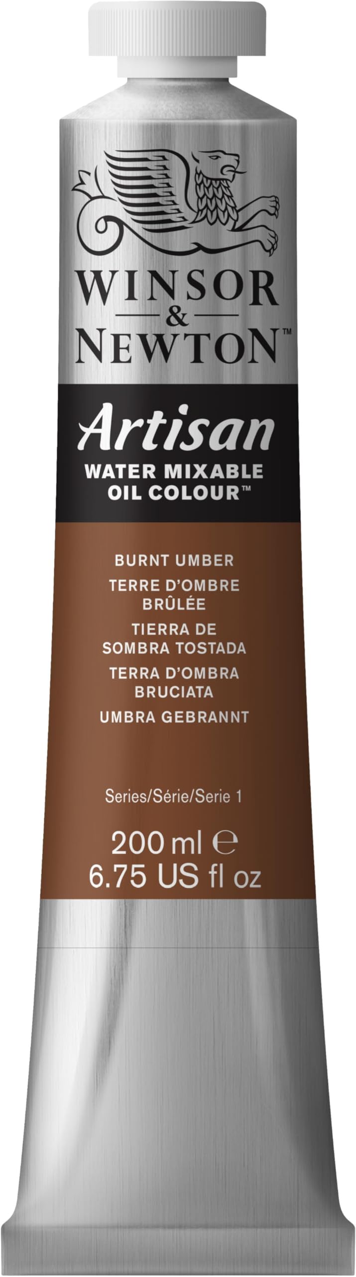 Winsor and Newton Artisan Water Mixable Oil Colour 200ml Burnt Umber