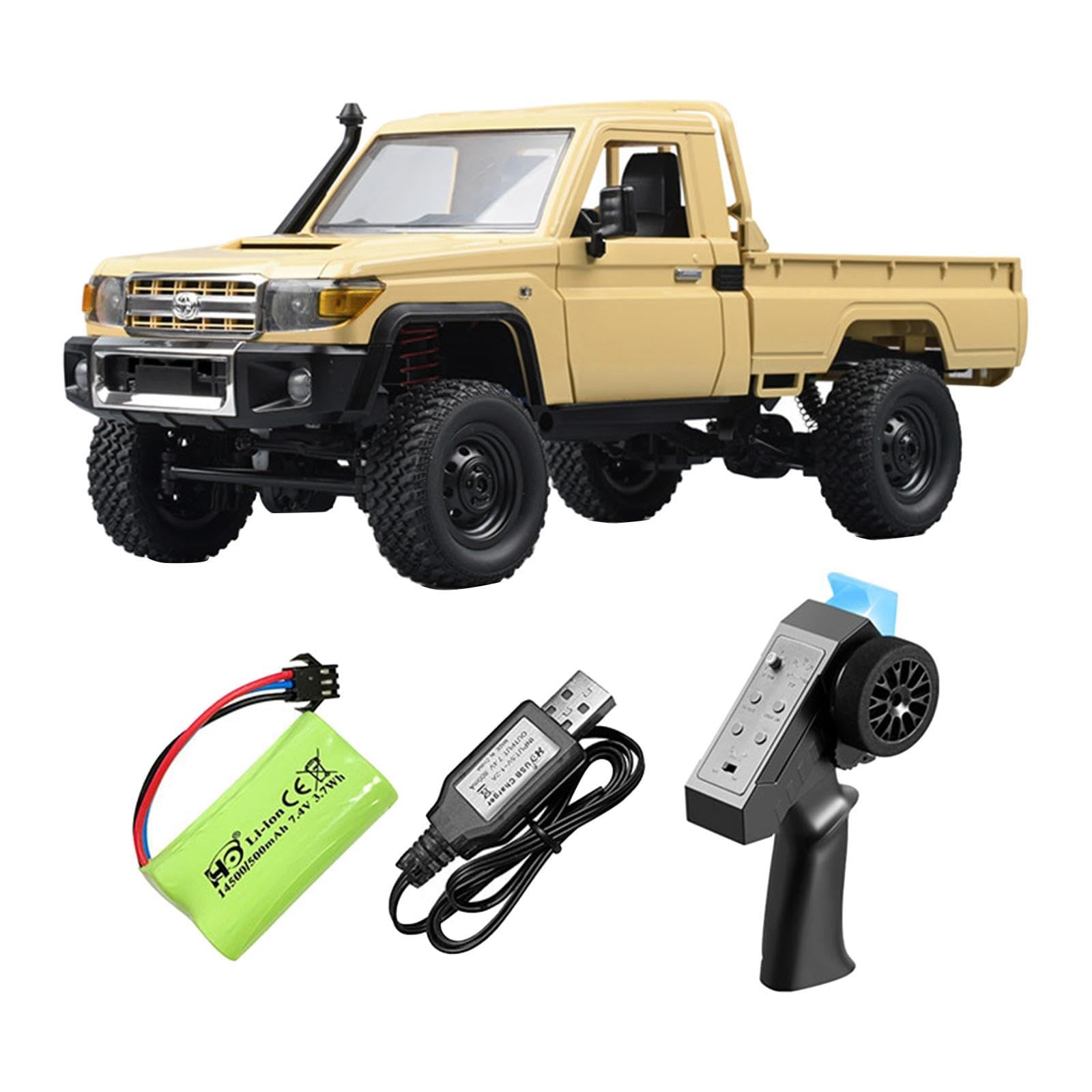 RC Crawler Car Veicolo Pickup Telecomandato 1 12 Fuoristrada Portellone Apribile Pneumatici Realistici Motore 280 Adatto per Bambini Hobby, 1 Batteria