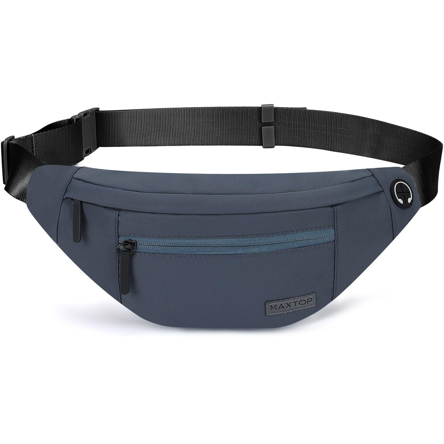 MAXTOP Large Fanny Pack for Men Women Sling Bag with 4-Zipper Pockets