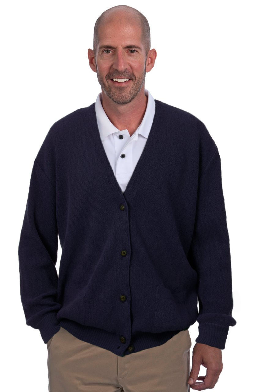 Alpaca Golf Men's V-Neck Alpaca Links Pullover Sweater - 100% Alpaca Wool