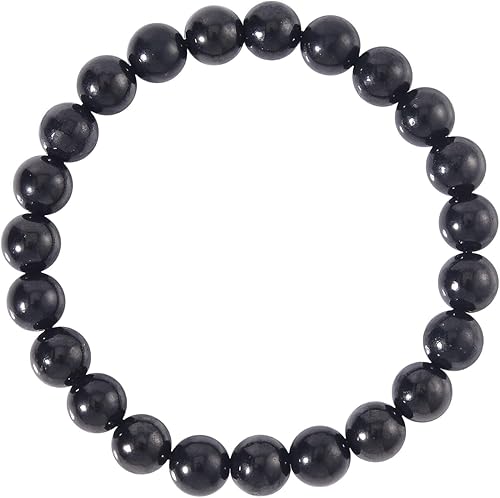 Miniatura 4 de SHOP LC DELIVERING JOY Beads Pain Relief Meditation Anxiety Karelian Shungite Stretch Beaded Bracelet for Women Jewelry Birthday for Women