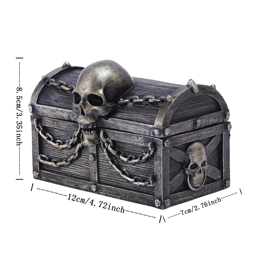 DOWAY Portachiavi Acrilico A Forma Di Teschio Spettrale - Tema Pirata E Halloween - Gotico, Leggero, Con Moschettone - Regalo Donna - 4