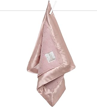 Little Giraffe Baby Blanket - Luxe Soft Baby Girl Blanket with Satin Trim 17 x 17"