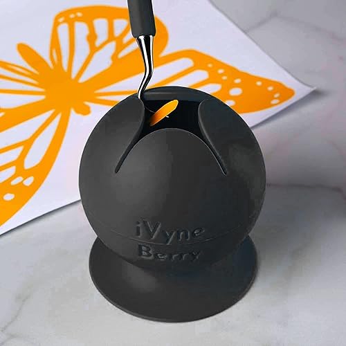 Miniatura 7 de iVyne Berry Suctioned Vinyl Weeding Scrap Collector & Holder para herramientas de deshierbe para vinilo - Negro