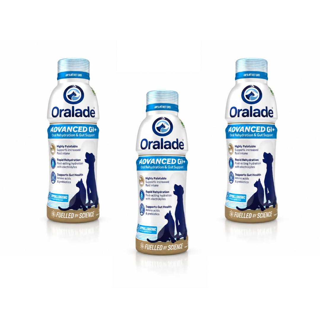 oralade Advanced GI + | 3er Pack | 3 x 500 ml | Ergänzungsfuttermittel für Hunde & Katzen | Isotone Formulierung