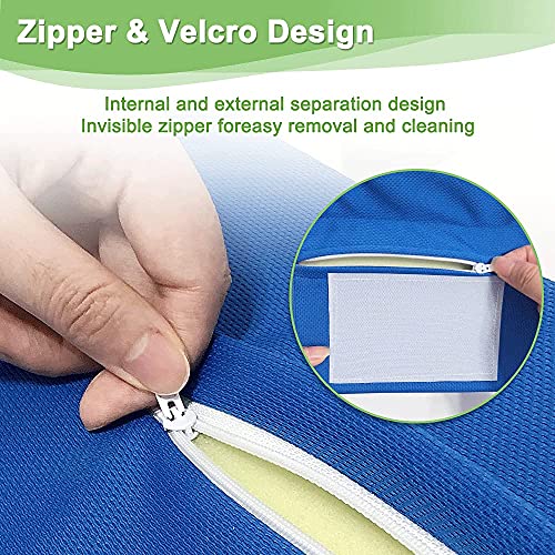 Wedge Pillow For Sleeping Neck Stabilizer Head Positioning Pillows For Bedridden Post Surgery Foam Wedge Recliner Head Pillow Neck Support Medical Head Positioner Face Up Pillow For Elderly Disabled #TOP3