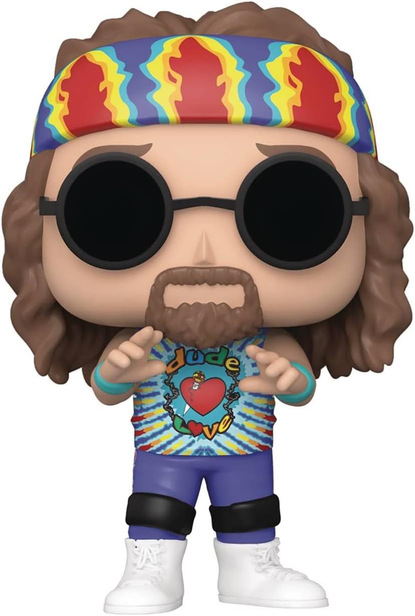 POP WWE: Dude Love Funko Pop! Vinyl Figure (Bundled with Compatible Pop Box Protector Case), Multicolor, 3.75 inches