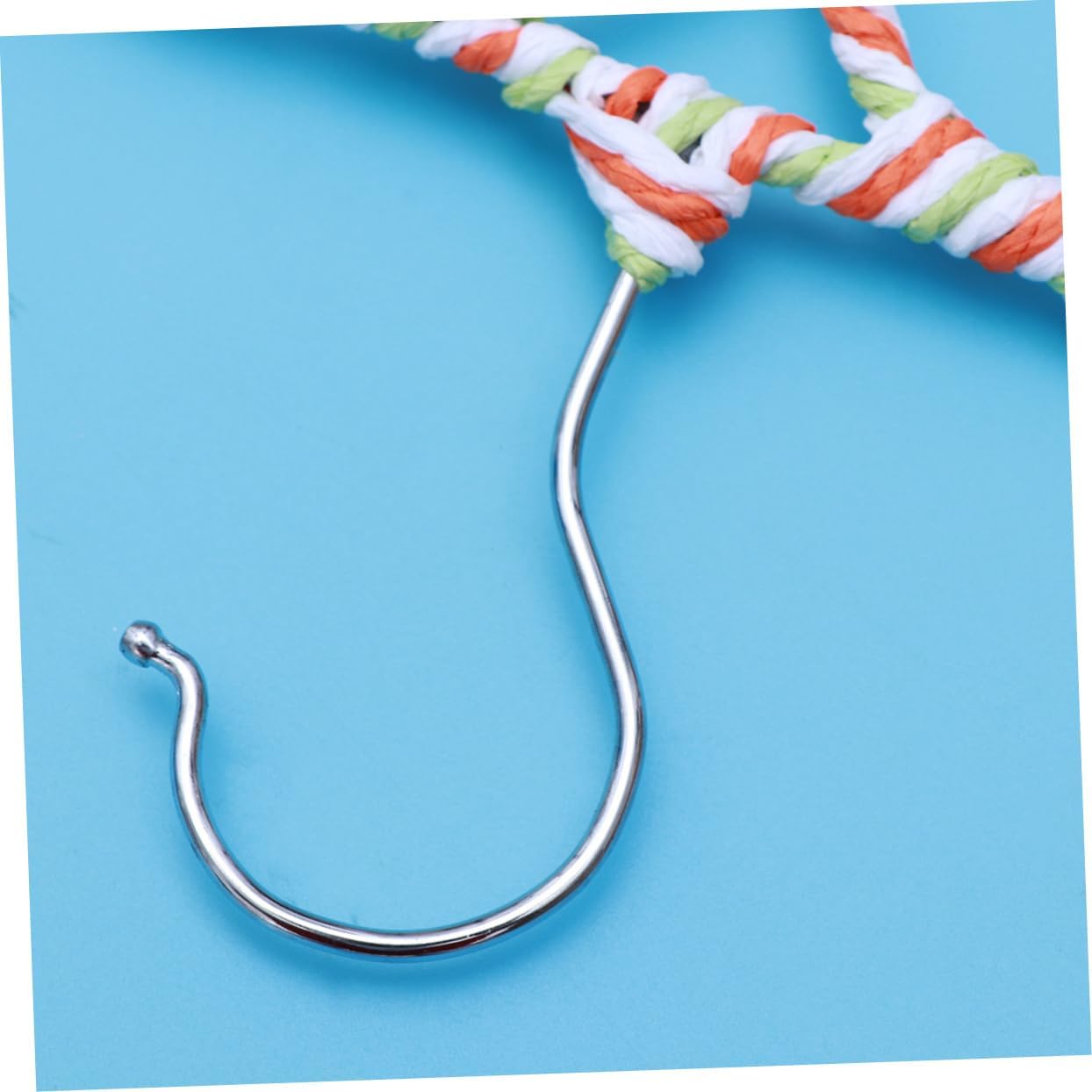 Ring Paper Rattan Scarf Hanger Space-Saving Organizer for Towels Eco-Friendly Rack Random Color