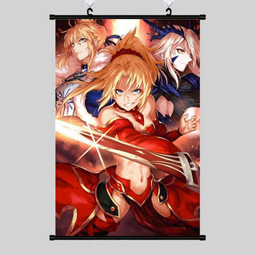 makeuseof Fate FGO Wall Scroll Poster Art Print Size:24"x36''/16''x24'' (24"x36"(60cm X 90cm))