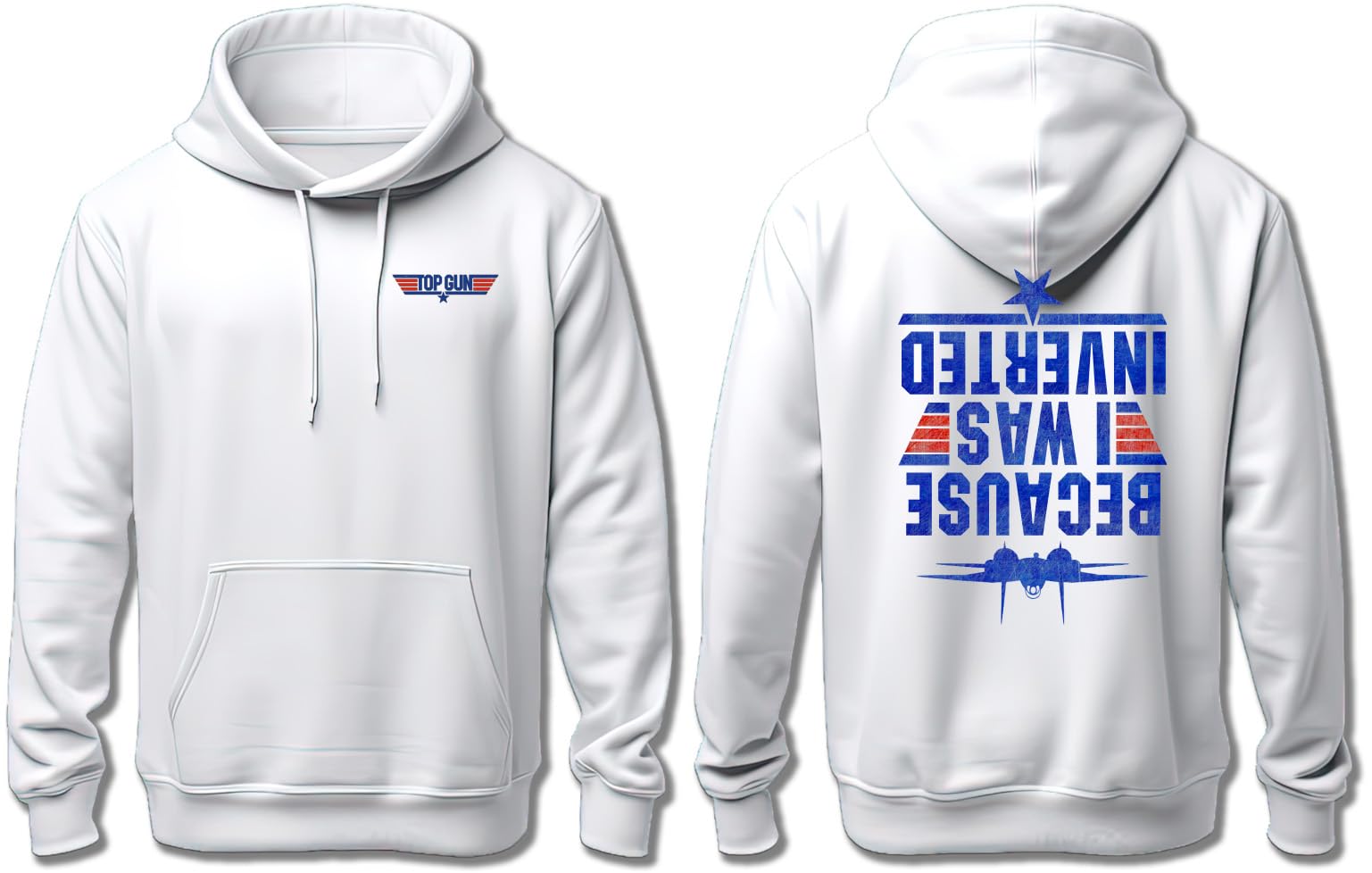 Ay CabronBecause I Was Inverted | Aviation Geek | Maverick Fighter Pilot F-14 | Movie Hoodie For Men