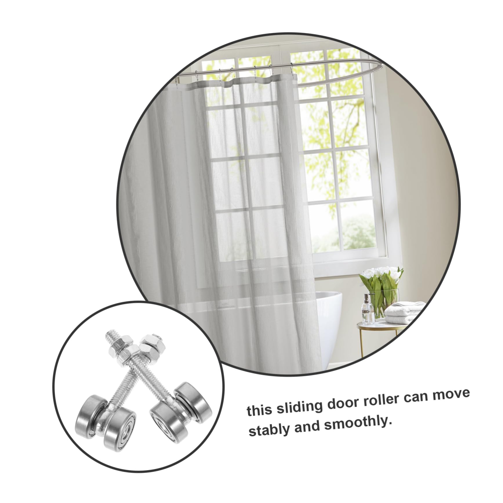 BUTIFULSIC 2 Wheel Trolley Assembly Gate Guide Roller Bearing Trolley for Window Accessories