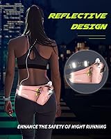 Vista 3 de Labeol Cinturón de hidratación para botella de agua para correr, con soporte para botella de agua, para senderismo, caminar, caminar, riñonera Rosado