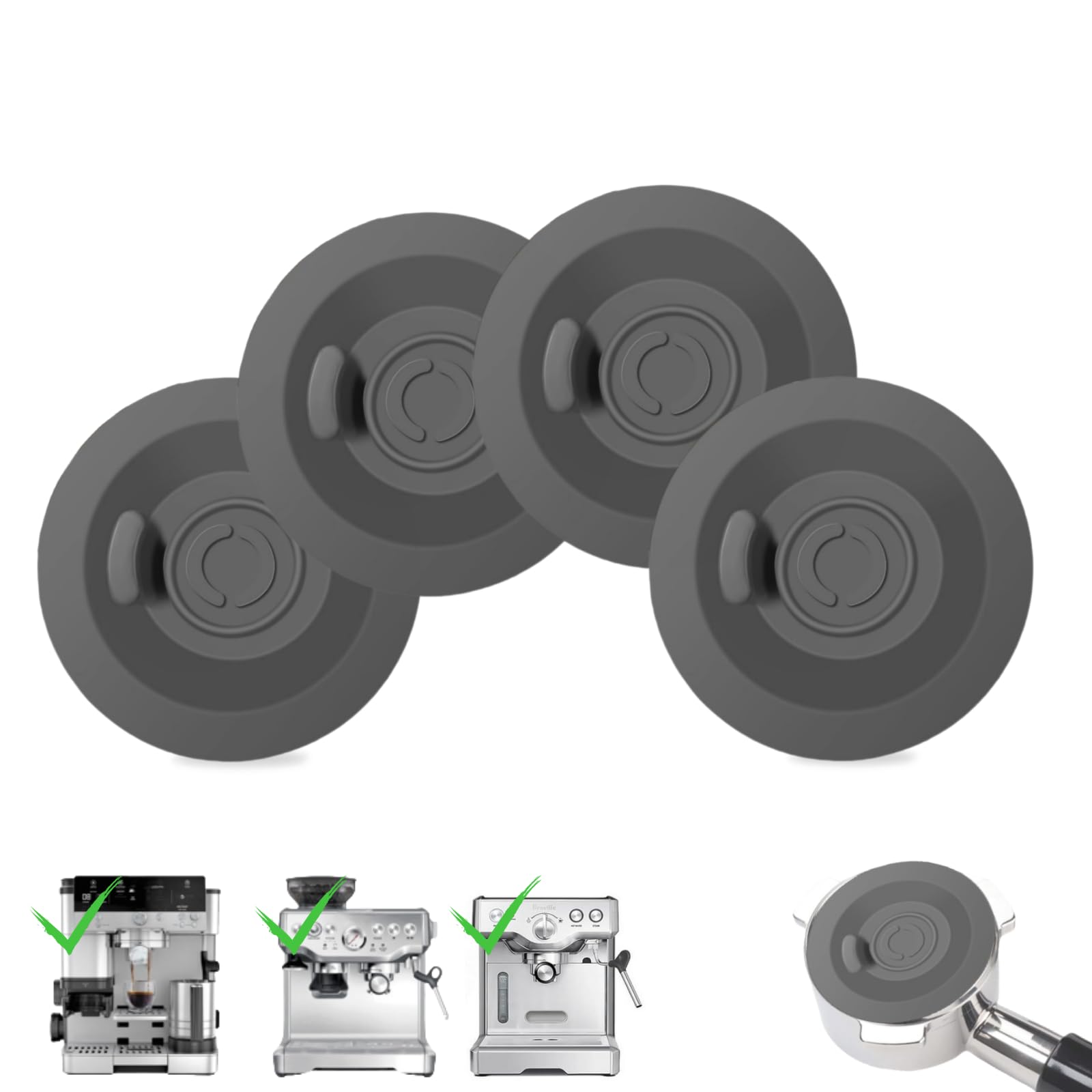 KANSHENDH-US Espresso Cleaning Disc For Ninja and Breville Espresso Machine,Silicone Espresso Backflush Disc Cleaning Tablets Compatible with Ninja Luxe Cafe (4 pack 54mm)