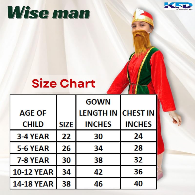 Image of Kaku Fancy Dresses Christmas Costumes for Kids, Nativity Set for Boys & Girls, Christmas Theme Dress - Mother Merry, Shepherd, Wise Men, Priest, Fairy Angel, Prince Costume for Boys & Girls