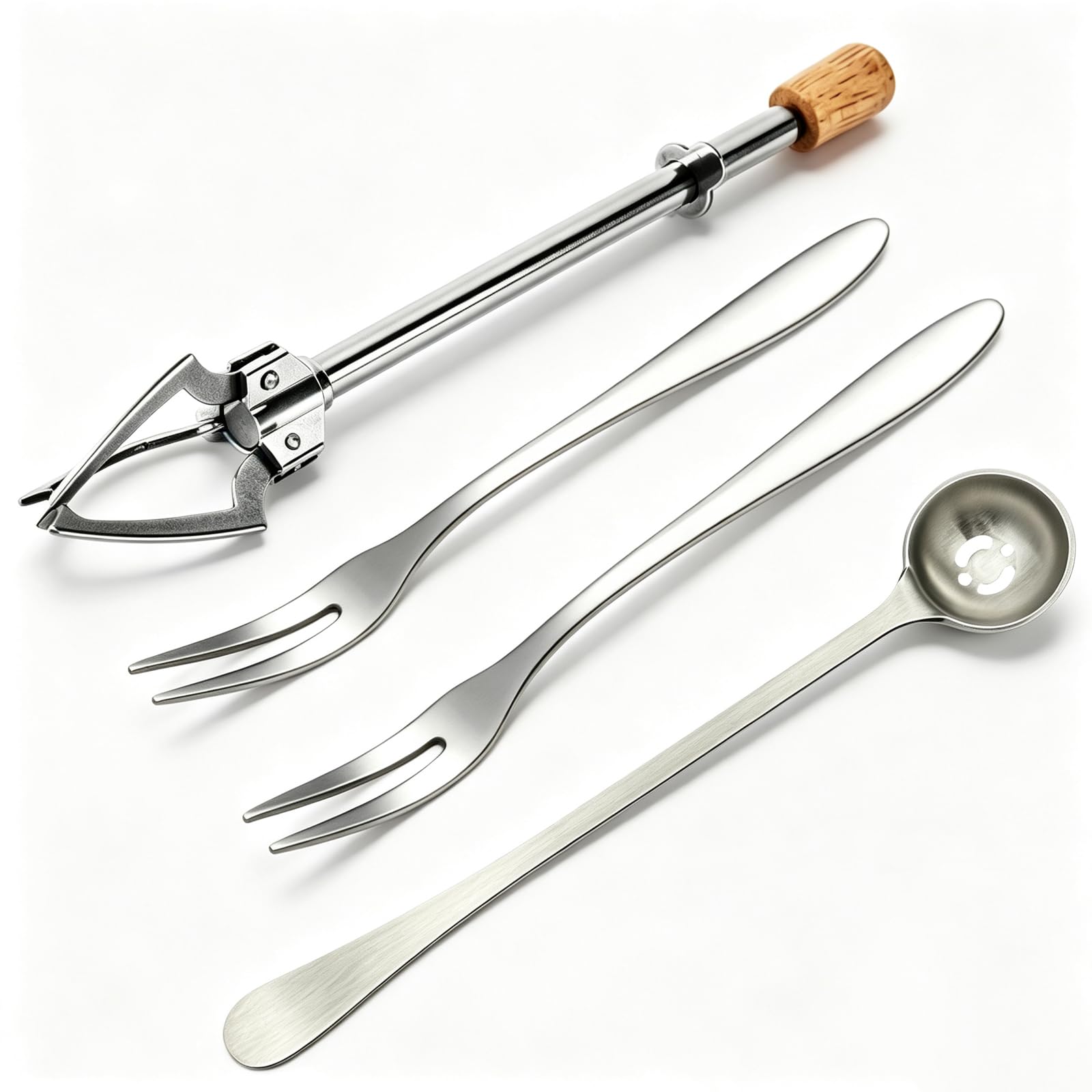 4 PCS Pickle Fork, Pickle Grabber Tool Pickle Picker Forks and Spoons