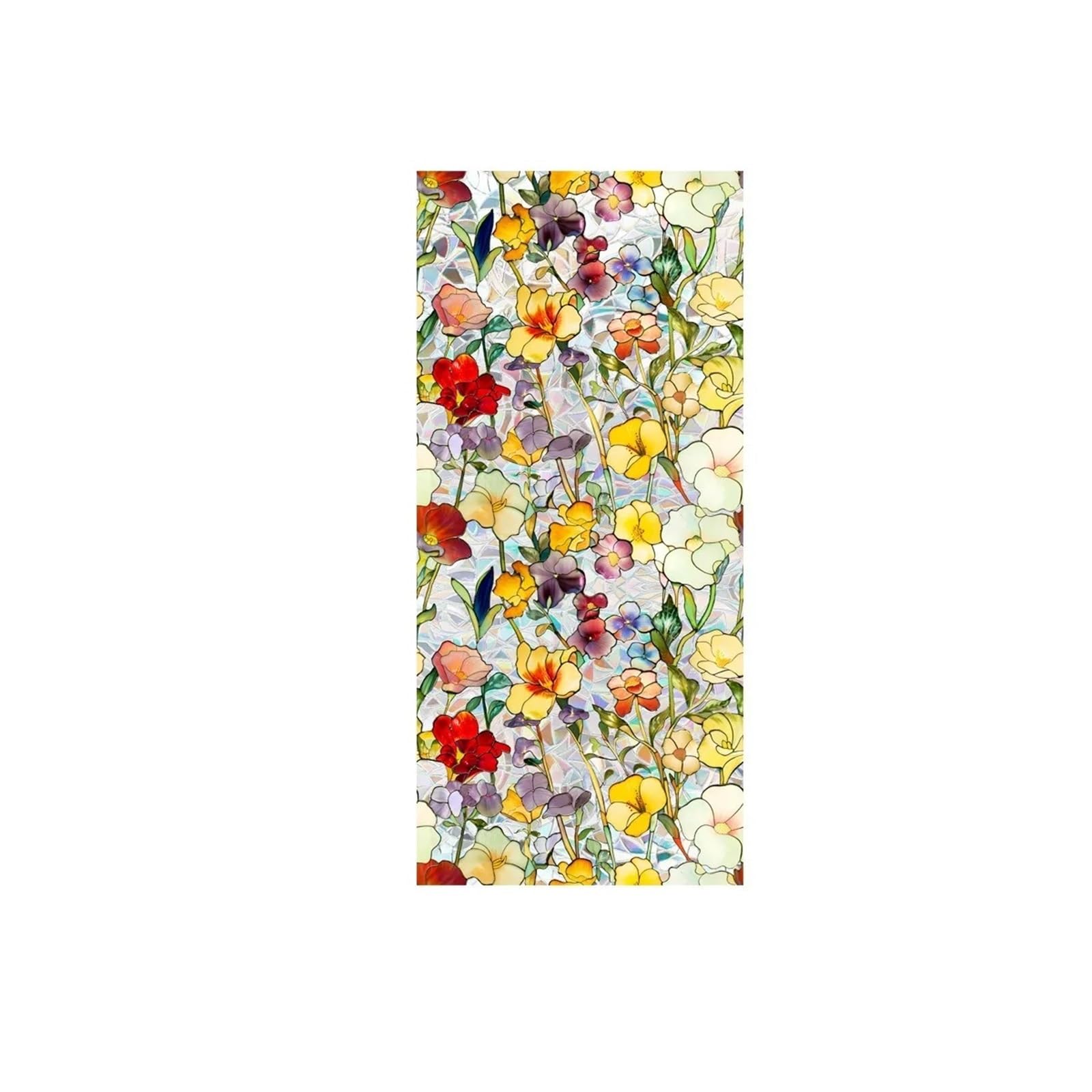 SHALLEZSOU Window films Window Film Sun Catcher Static Glass Stickers Non-Adhesive Sticker Decorative Privacy Flower Decal Painted