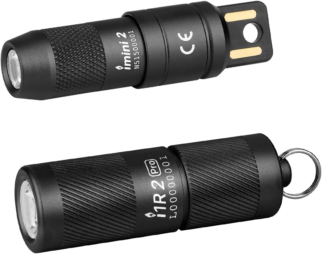 OLIGHT IMINI 2 EDC Rechargeable Keychain Flashlight Bundle with I1R 2