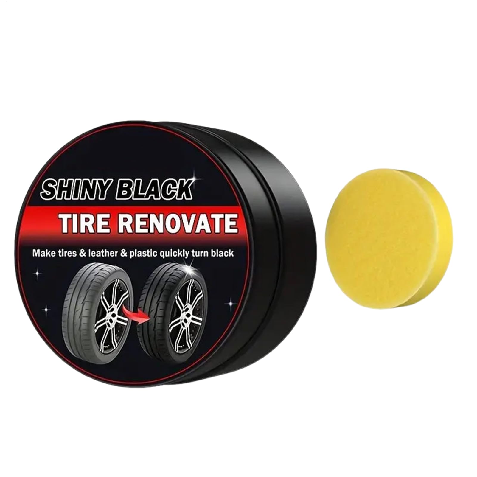 Generisch Leather Repair Cream, Professional Restorer Conditioner, Car Interior with Sponge, Multisurface Protection Shine, Vehicle Dashboard Care for Tire Seat and Restoration Maintenance