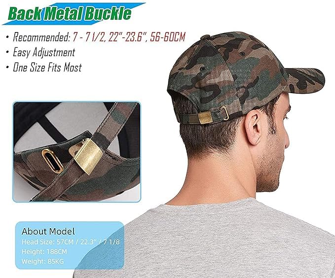 Image of Head Gym Military Baseball Hat's & Cap's Unisex with Adjustable Strap in Summer Men for Women All Sports Cap for Girls & Boys (Green)