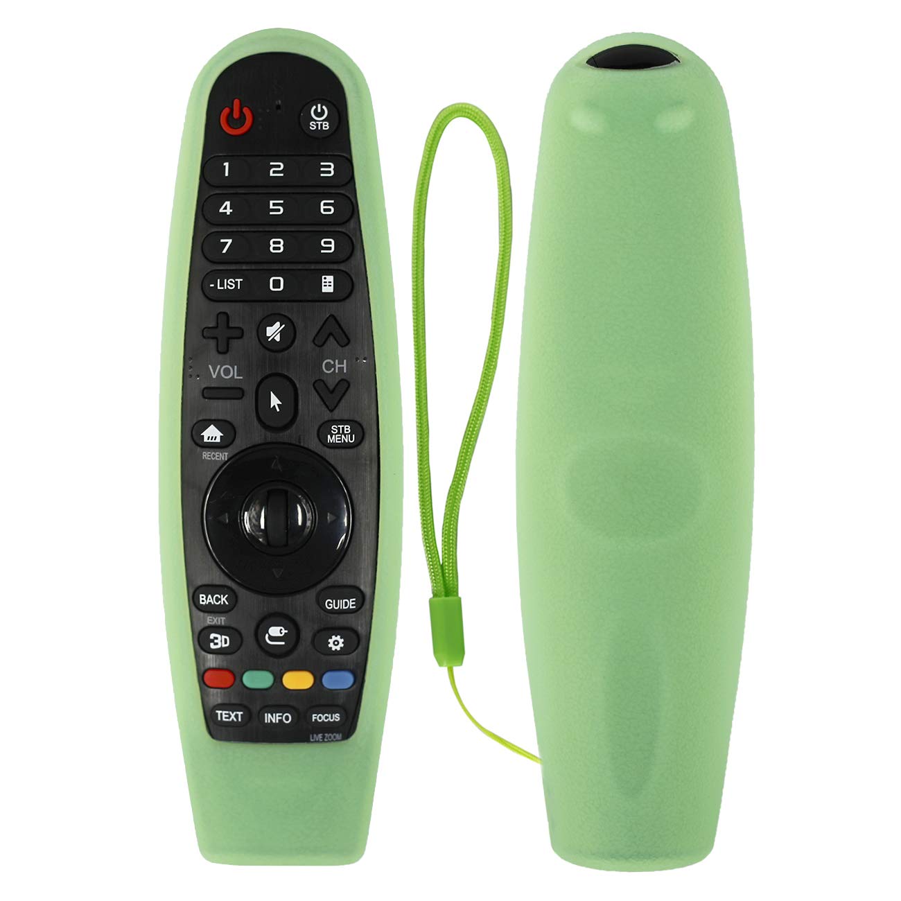 Protective Silicone Remote Case for LG AN-MR600 AN-MR650 AN-MR18BA AN-MR19BA AN-MR20GA Magic Remote Cover Remote Holder for LG 3D Smart TV Magic Remote Case (Glow in Dark Green) …