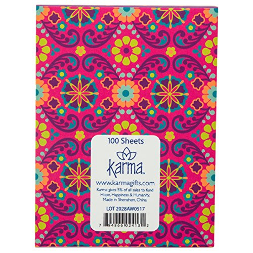 Image of Karma Gifts Notepads, Flower, Fandango Pink