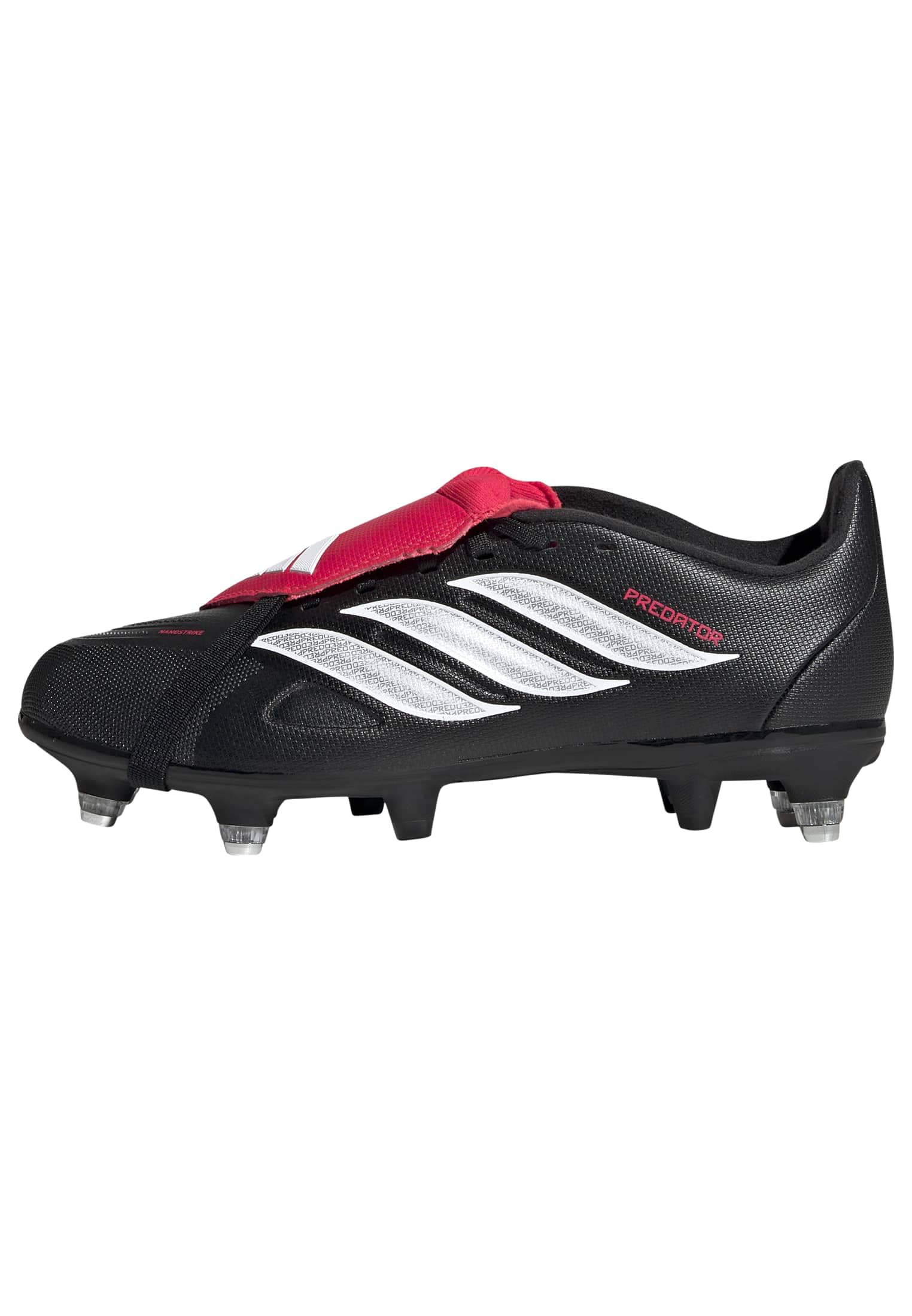 adidas Unisex - Bambini e Ragazzi Predator League Fold-​Over Tongue Soft Ground Football Boots Kids Shoes, Core Black/​Ftwr White/​Lucid Red, 36 EU