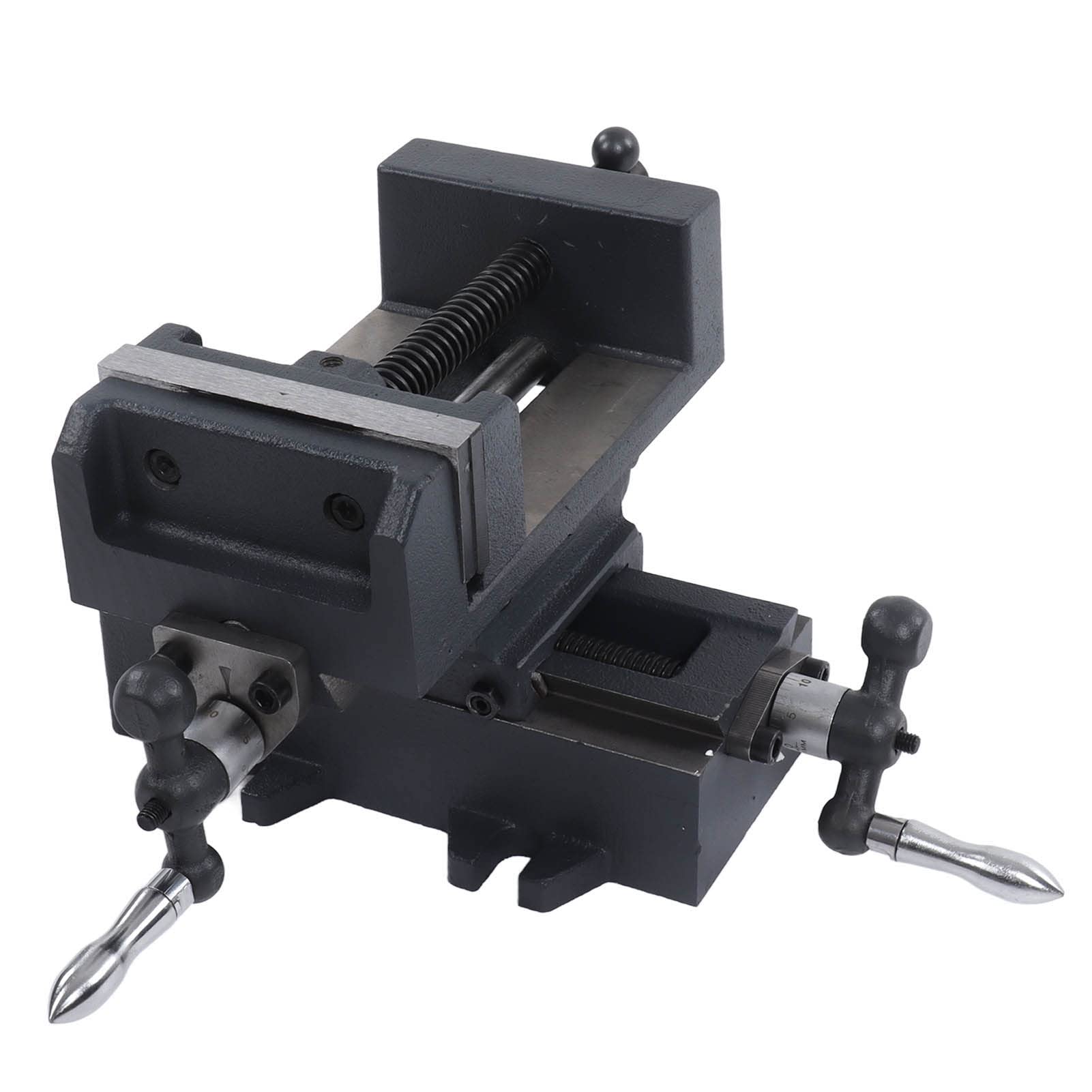 4in Cross Slide Drill Press Vise Steel Bench Vise Drilling Machine Bench Vise for Industrial Drilling Milling Machine