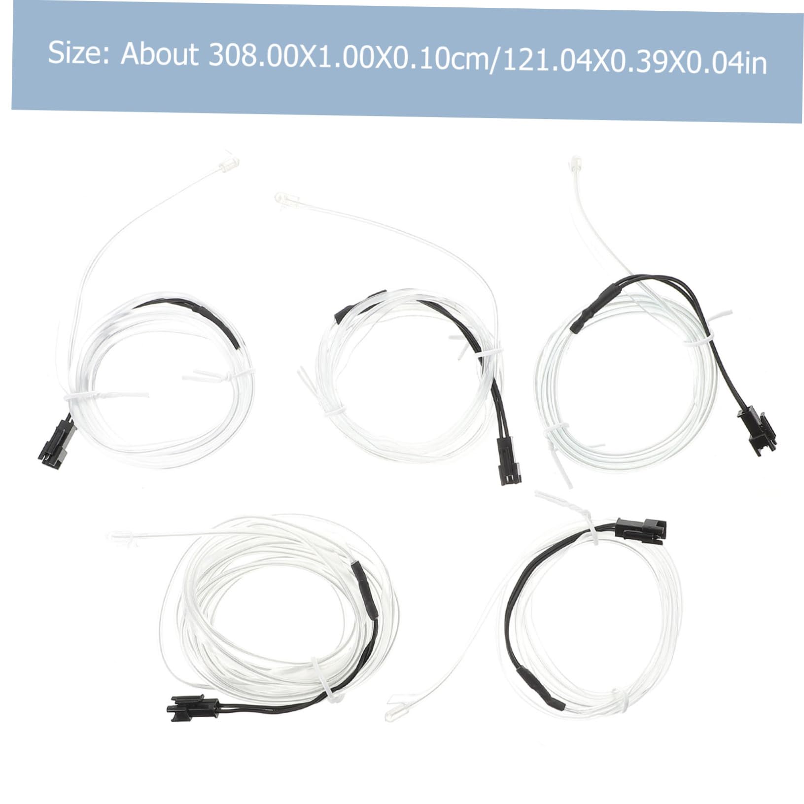 Ciieeo Car Interior Lights Led Rope Lights Kit Cold White Bendable Cuttable Decorative Strip for Vehicle and Home