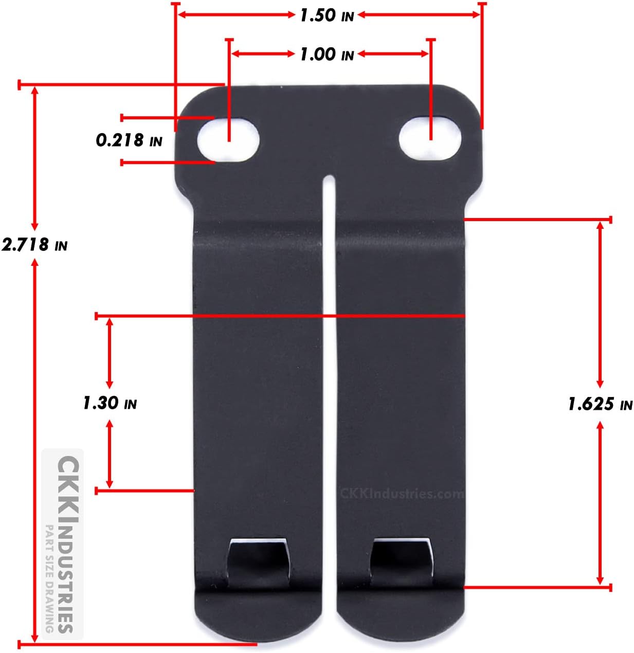 Monoblock Gear Belt Clips - (fits Belts up to 1.75 inches) - Inside-The-Waistband/IWB Customized Fit Concealed Carry Holster Mounting Attachments