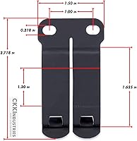 Vista 5 de Monoblock - Clips para cinturón de engranajes – (se adapta a cinturones de hasta 1.75 pulgadas) – Dentro de la cintura/IWB ajuste personalizado