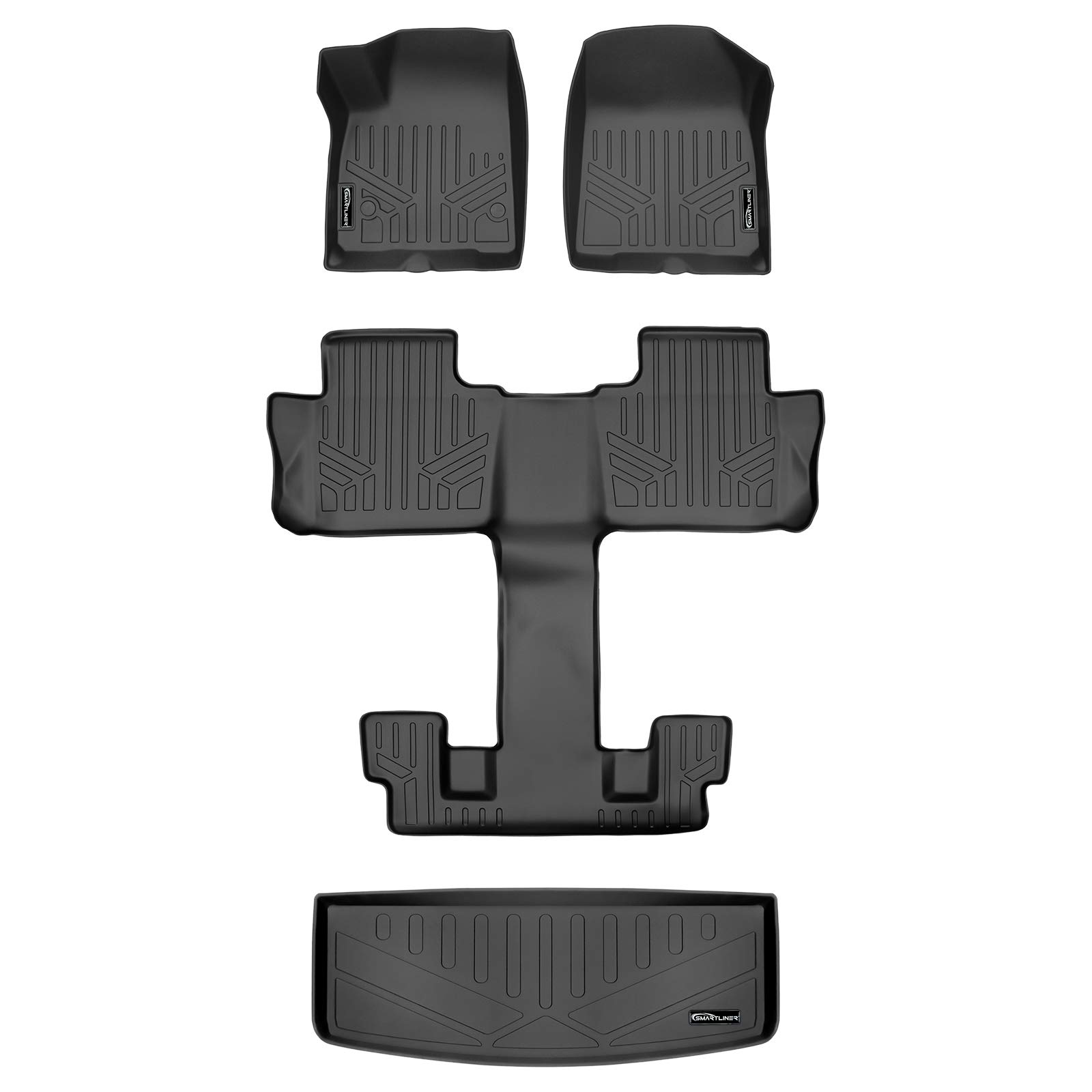 ToughPRO Floor Mats + 3rd Row Gray For GMC Acadia Denali Bucket 2017
