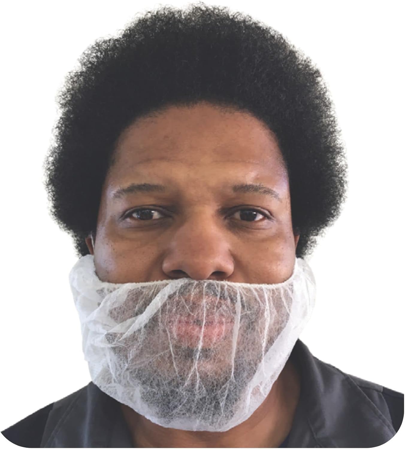 Beard Cover, Lightweight/Breathable, 18 in Dia, Spunbond Polypropylene, Case of 10