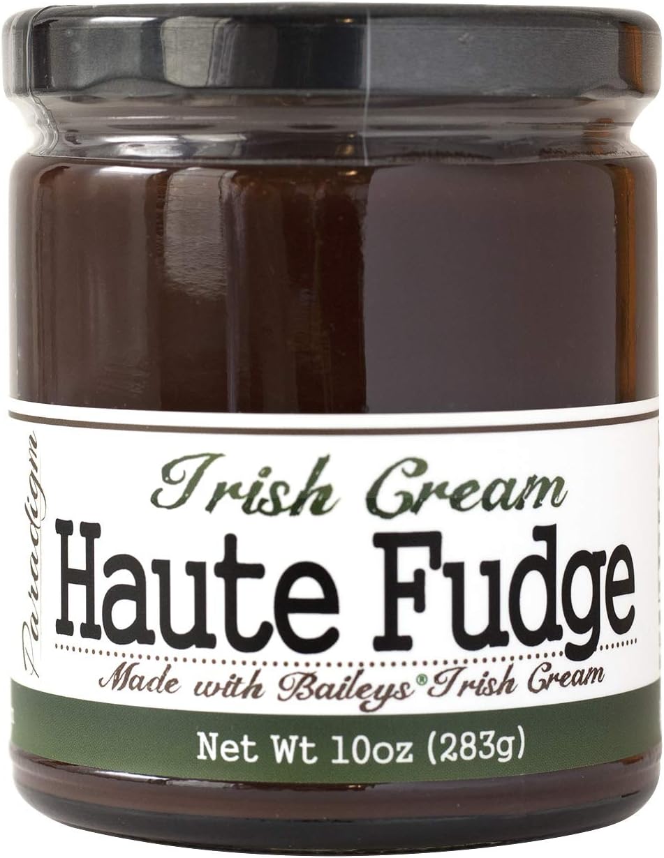 Irish Cream Haute Fudge Sauce for Brownies, Cookies, Ice Cream, and More! - Made with No Artificial Flavors or Preservatives, All Natural Ingredients, 10 oz
