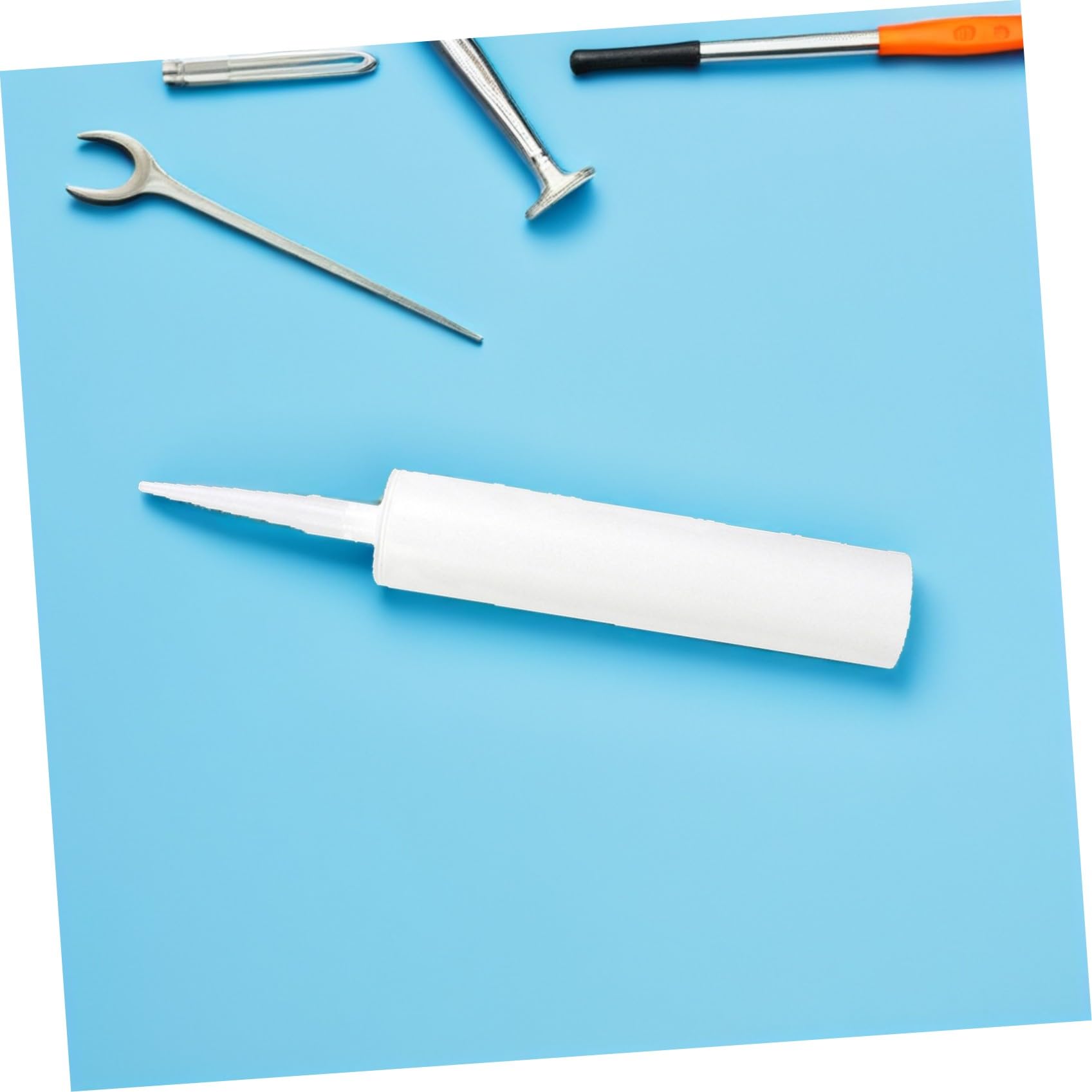 Tube de Mastic Vide Réutilisable 300ml, Lot de 9 Pièces | Plastique Blanc, pour Jointoiement Carrelage et Époxy, Dosage Facile, Usage Solide