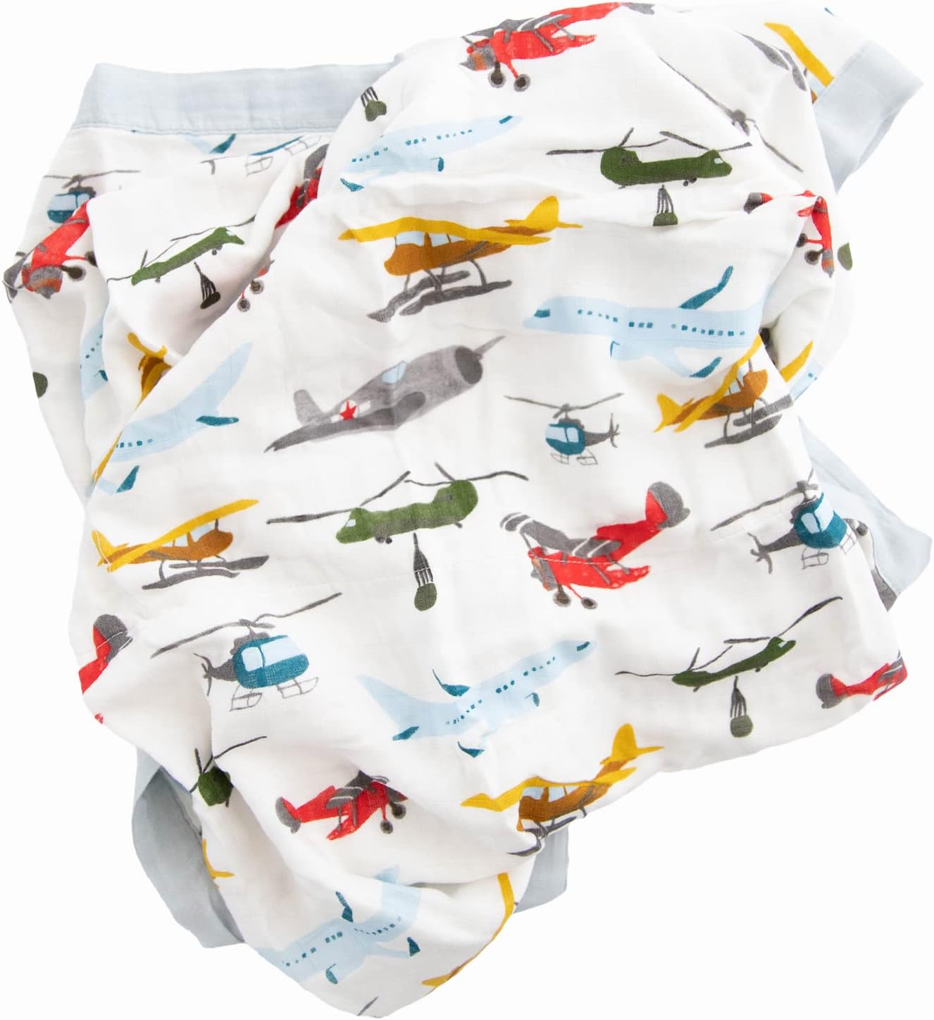 Little Unicorn Air Show Deluxe Muslin Quilt | 100% Rayon Muslin from Bamboo | Super Soft Blanket | Babies and Toddlers | 30" x 40" | Machine Washable