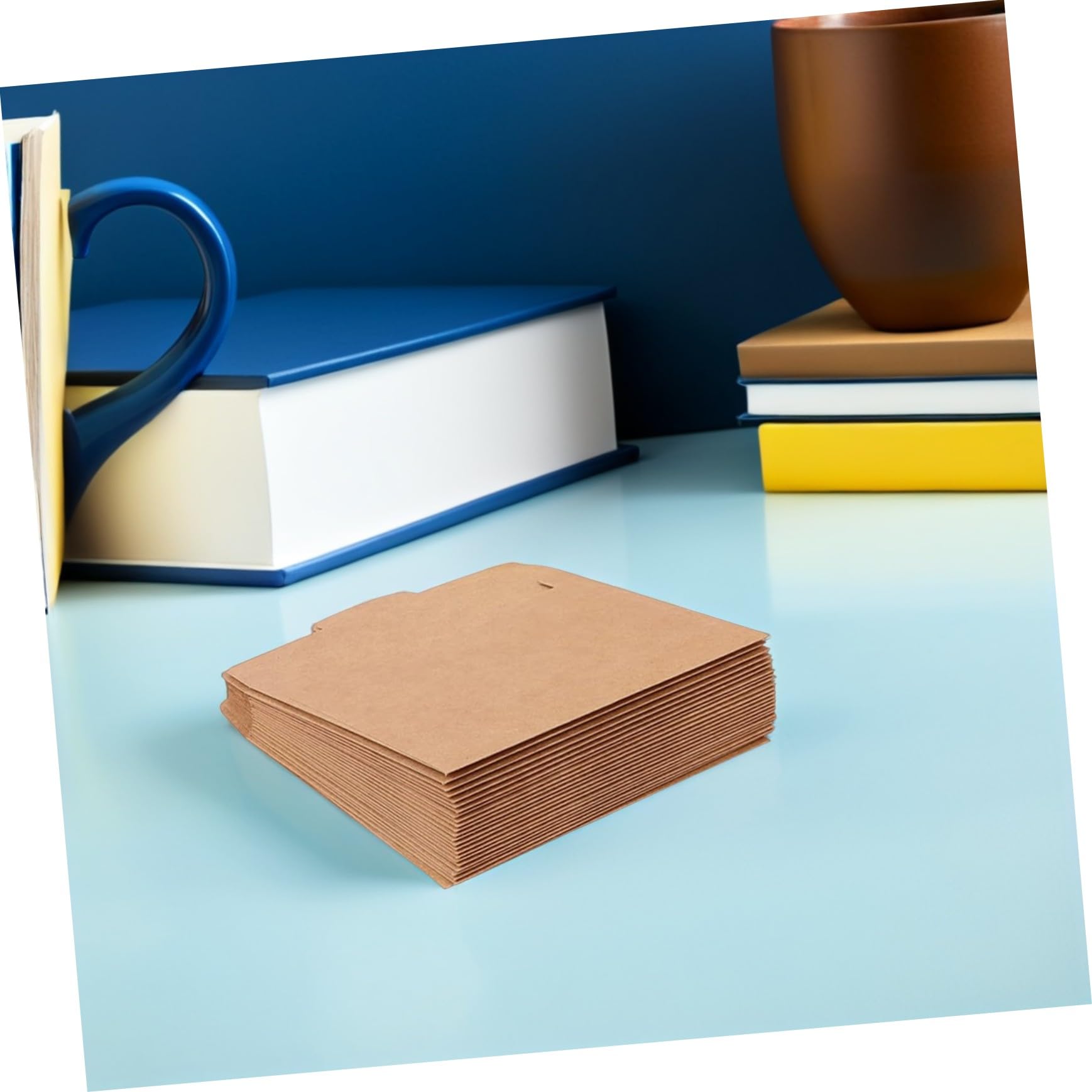 MAGICLULU CD Umschläge zum Verpacken und Aufbewahren Braune Kraftpapier 50 Stück Wiederverwendbar mit Starkem Verschluss von Dokumenten und Karten