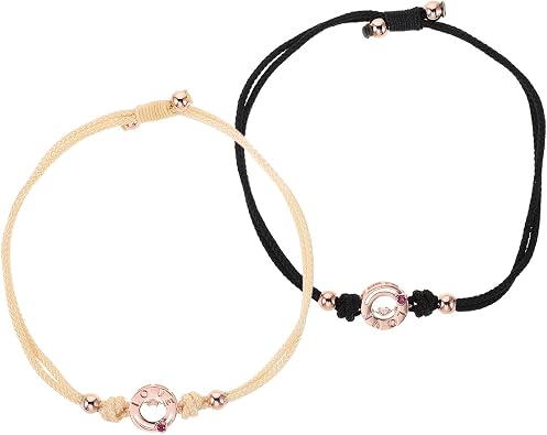 Adjustable Heartbeat Vibration Bracelet for Couples, Woven Alloy Wristband with Touch Connection Technology, for Special Occasions and Anniversaries, Long Distance Relationship