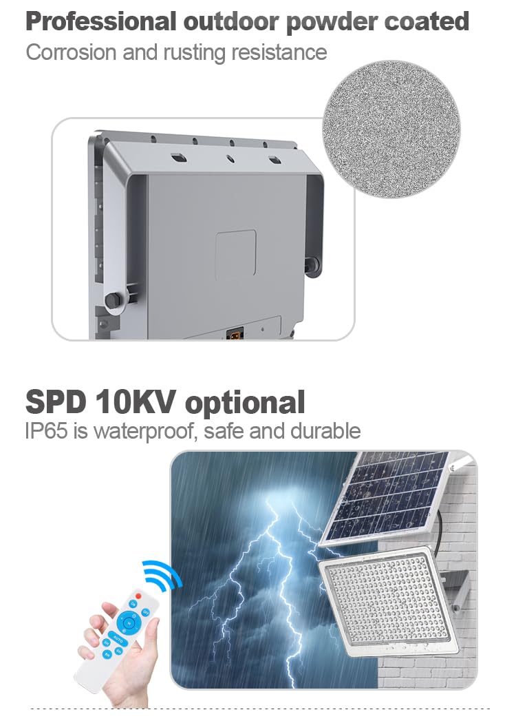 Proyector LED Solar Pro 300W Litio 3,2V - 30000mAH, Blanco frío