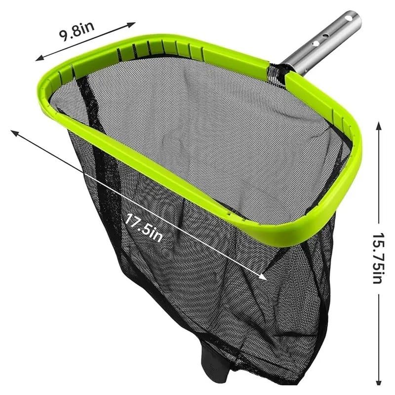Questo retino per Foglie da Piscina con Manico, a Maglia fine, è Ideale per la Pulizia di laghetti da Giardino e da Piscina.
